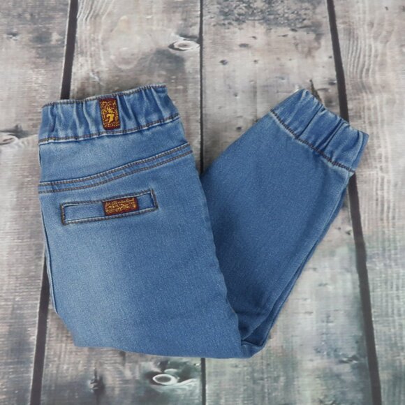 7 FOR ALL MANKIND BLUE DENIM JEANS SIZE 24 MONTHS - Picture 1 of 6